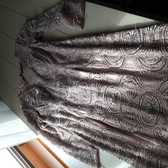 NWOT! AIDEN MATTOX BLUSH BEADED DESIGNER DRESS  GOWN SIZE 8 - Picture 11 of 15